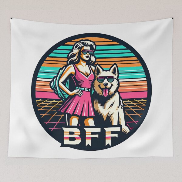 Item preview, BFF Best Friend Forever! dog and girl designed and sold by Arthoughts.