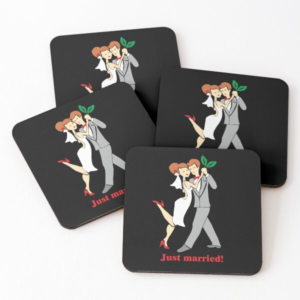 Item preview, just married dancing is love designed and sold by FlamingProjekt.