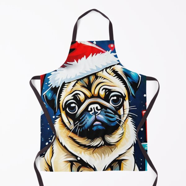 Item preview, Pug HAPPY HOLIDAYS 7 designed and sold by RedBluffTraders.