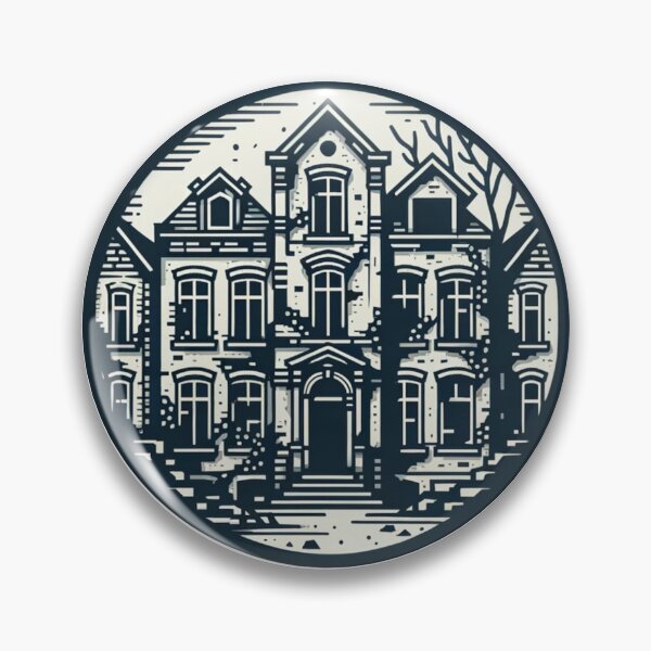 Item preview, abandoned house black and white designed and sold by VoilaPrint.
