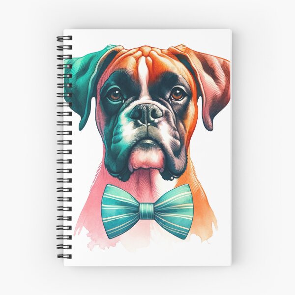 Item preview, Elegant Boxer with Bowtie: A Watercolor Delight for Dog Enthusiasts designed and sold by WatercolorWhisk.