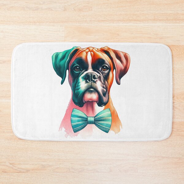 Item preview, Elegant Boxer with Bowtie: A Watercolor Delight for Dog Enthusiasts designed and sold by WatercolorWhisk.