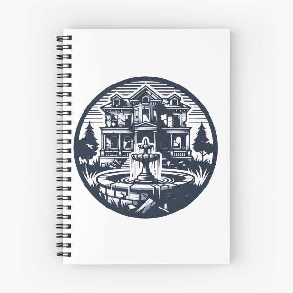 Item preview, abandoned house with a fountain designed and sold by VoilaPrint.