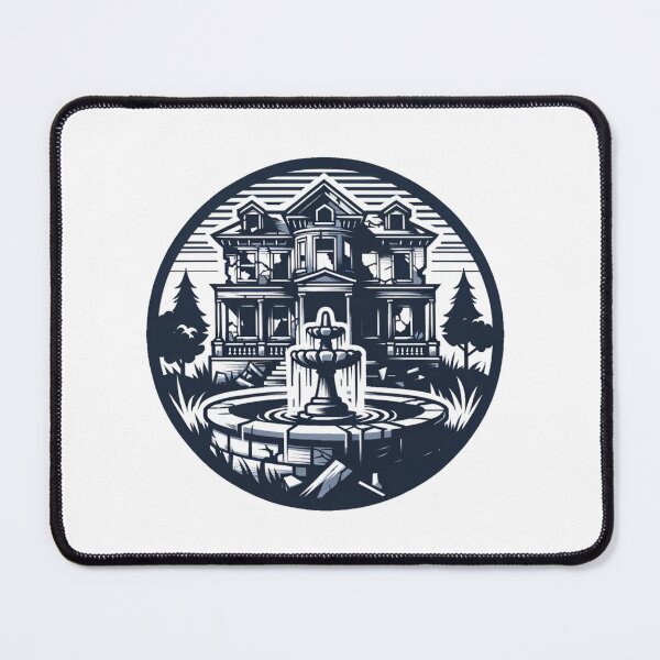 Item preview, abandoned house with a fountain designed and sold by VoilaPrint.