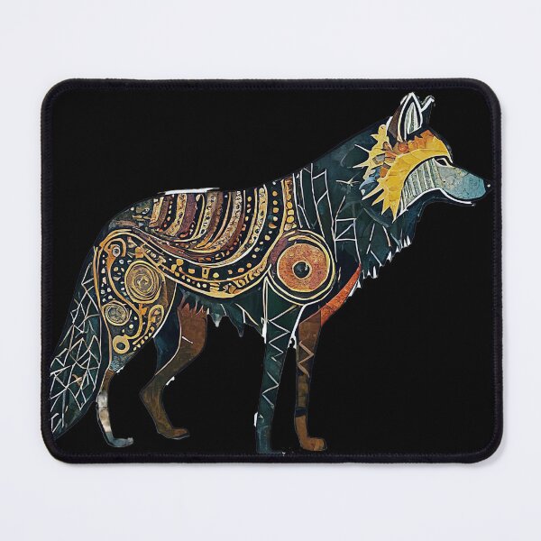 Item preview, LONE WOLF LIFE - Dreamy Royal Gold vibrant ancestral pattern designed and sold by Aniyah.