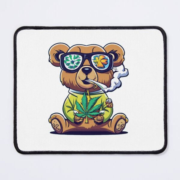 Item preview, Furry Cute Bearbie Bear Arms Get High Funny Colorful Cute Humor Popart Style designed and sold by ShopSunday.
