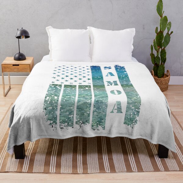Item preview, Vintage USA American Flag Samoa Samoan Beach Sunset  designed and sold by StimulusArt.