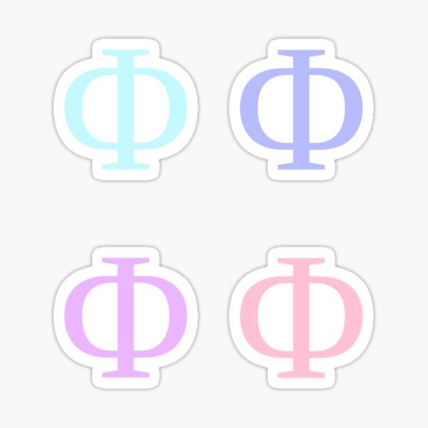 PHI / 4 PACK / UNICORN Sticker