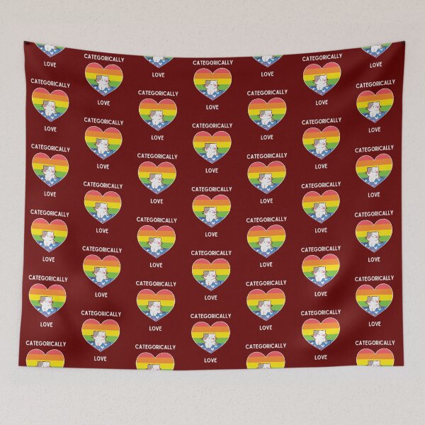 Item preview, Categorically Love Dark Red Background II designed and sold by CushyNest.
