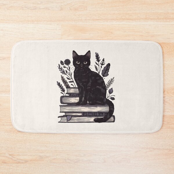 Item preview, Black Cat And Books designed and sold by VibeInkDesign.