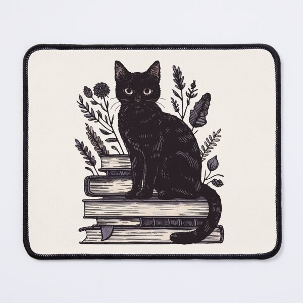 Item preview, Black Cat And Books designed and sold by VibeInkDesign.