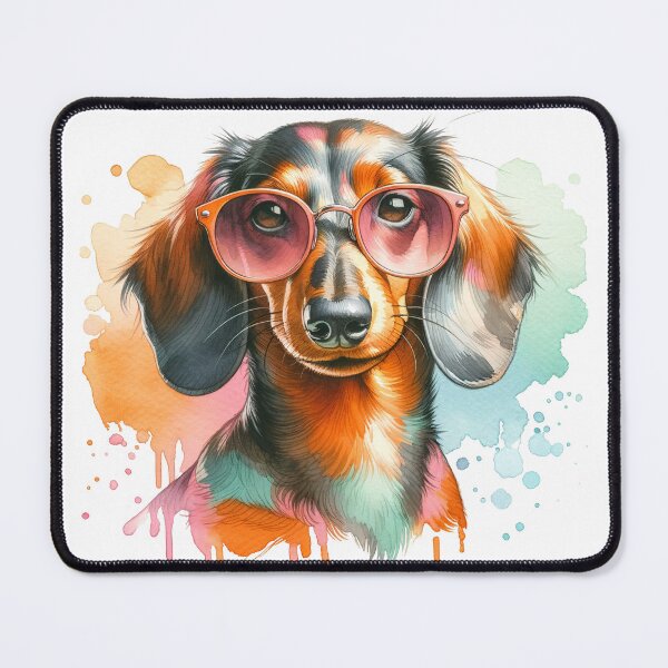 Item preview, Dachshund Elegance: Trendsetting Watercolor Portrait for Dog Lovers designed and sold by WatercolorWhisk.