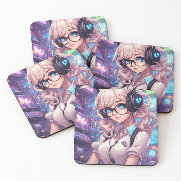 Item preview, Cute Gamer Girl in Neon Room  designed and sold by Butler in the Home.