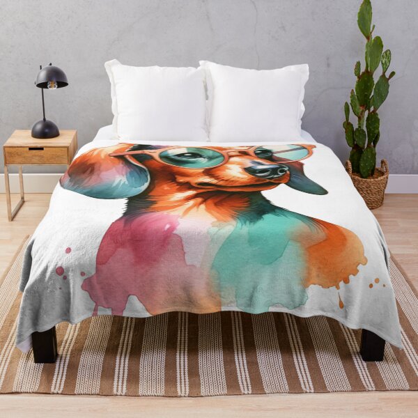 Item preview, Dachshund Radiance: Vibrant Watercolor Splendor for Enthusiasts designed and sold by WatercolorWhisk.