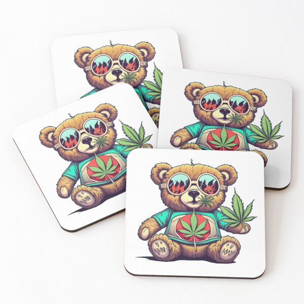 Item preview, Hippie Furry Bearbie Bear Arms Get High Funny Colorful Cute Humor Popart Style  designed and sold by ShopSunday.