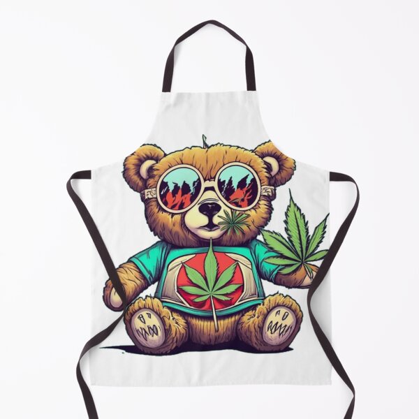 Item preview, Hippie Furry Bearbie Bear Arms Get High Funny Colorful Cute Humor Popart Style designed and sold by ShopSunday.