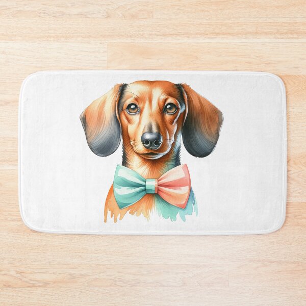Item preview, Dachshund Elegance: Bow-Tied Beauty in Vivid Tones designed and sold by WatercolorWhisk.