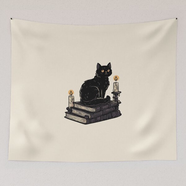 Item preview, Black Cat And Books designed and sold by VibeInkDesign.