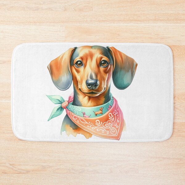 Item preview, Dachshund Delight: Pastel Bandana Beauty in Watercolor designed and sold by WatercolorWhisk.