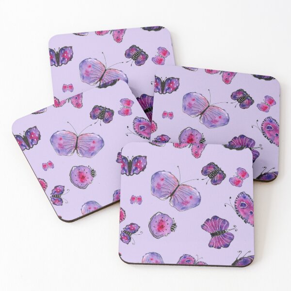 Item preview, Whimsical Butterflies: Cute Purple and Pink Butterfly Pattern designed and sold by Clare Walker.