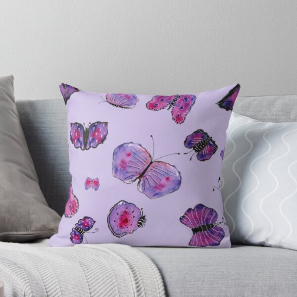 Item preview, Whimsical Butterflies: Cute Purple and Pink Butterfly Pattern designed and sold by Clare Walker.