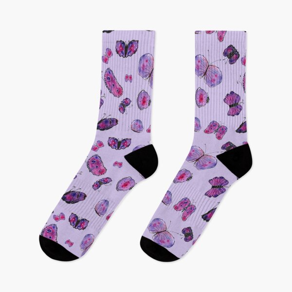 Item preview, Whimsical Butterflies: Cute Purple and Pink Butterfly Pattern designed and sold by Clare Walker.