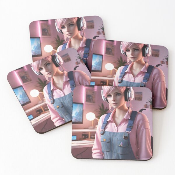 Item preview, Cute Gamer Girl in Neon Room  designed and sold by Butler in the Home.