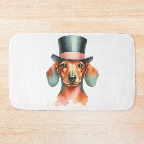 Item preview, Dachshund Elegance: Top Hat Charmer in Watercolor designed and sold by WatercolorWhisk.
