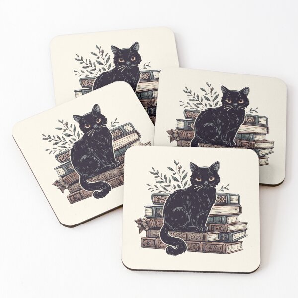Item preview, Black Cat And Books designed and sold by VibeInkDesign.