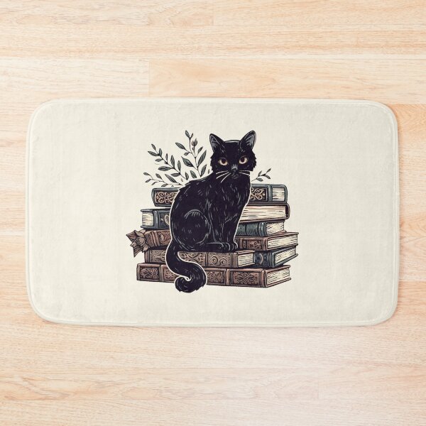 Item preview, Black Cat And Books designed and sold by VibeInkDesign.