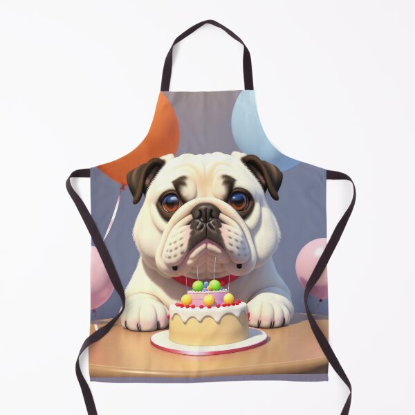 Item preview, Beautiful portrait adorable Bulldog in a birthday celebration designed and sold by Tio-Tecun.