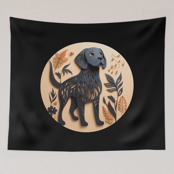 Item preview, Dog paper cut craft 2 designed and sold by Marten-Store.