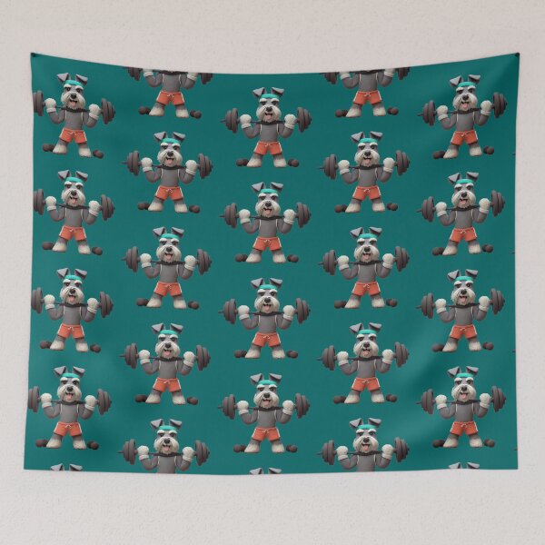 Item preview, Schnauzers Don’t Skip Leg Day designed and sold by barksandsqueaks.