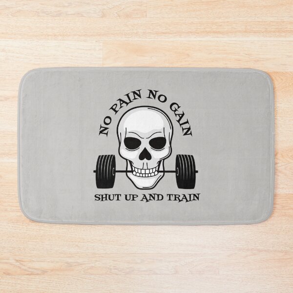 Item preview,  Weightlifting powerlifting skull / No pain no gain shut up and train deadlifter designed and sold by portrait4you.