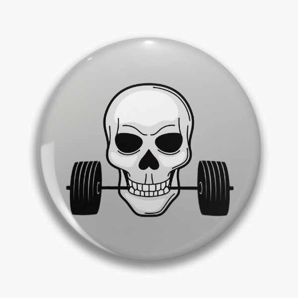 Item preview,  Weightlifting powerlifting skull / No pain no gain shut up and train deadlifter designed and sold by portrait4you.
