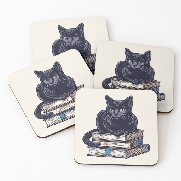 Item preview, Black Cat And Books designed and sold by VibeInkDesign.