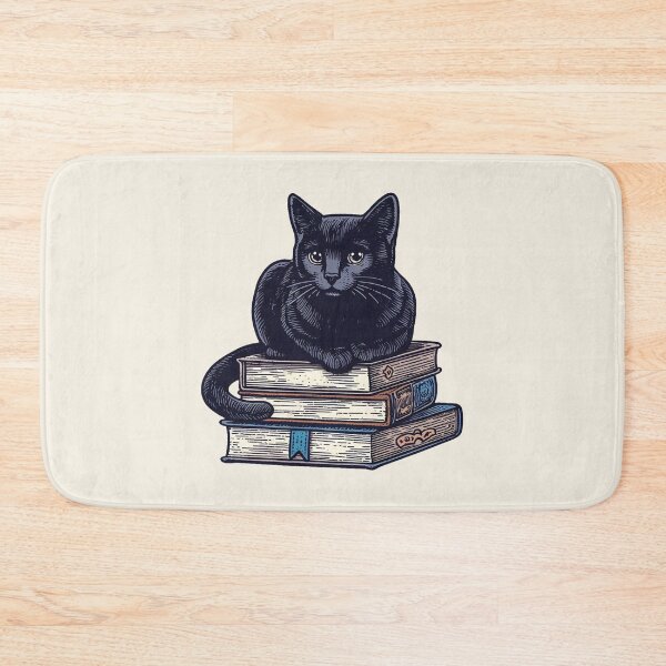 Item preview, Black Cat And Books designed and sold by VibeInkDesign.