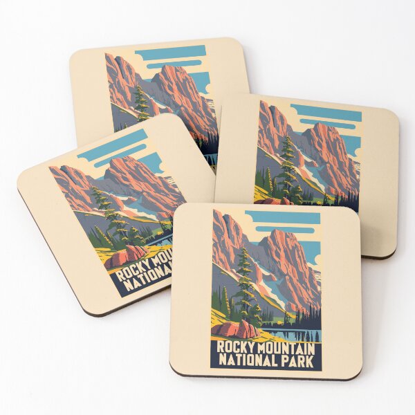Item preview, A Vintage Travel Art of the Rocky Mountain National Park - Colorado - US  designed and sold by GoodOldVintage.