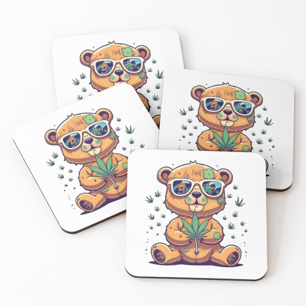 Item preview, Furry Cutie Bearbie Bear Arms Get High Funny Colorful Cute Humor Popart Style  designed and sold by ShopSunday.