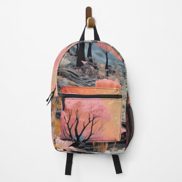Item preview, Mixed Media Collage Flowers and Trees Surreal Nature Scenery Art Print designed and sold by GulDesignCo.