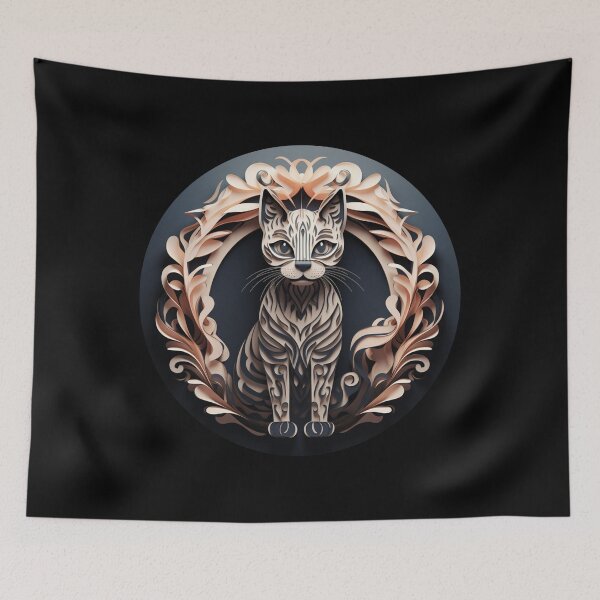 Item preview, Cat paper cut craft designed and sold by Marten-Store.