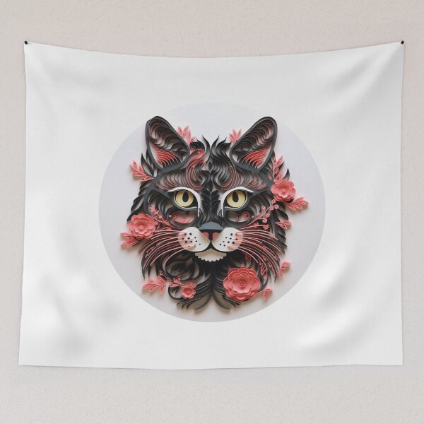 Item preview, Cat paper cut craft 2 designed and sold by Marten-Store.