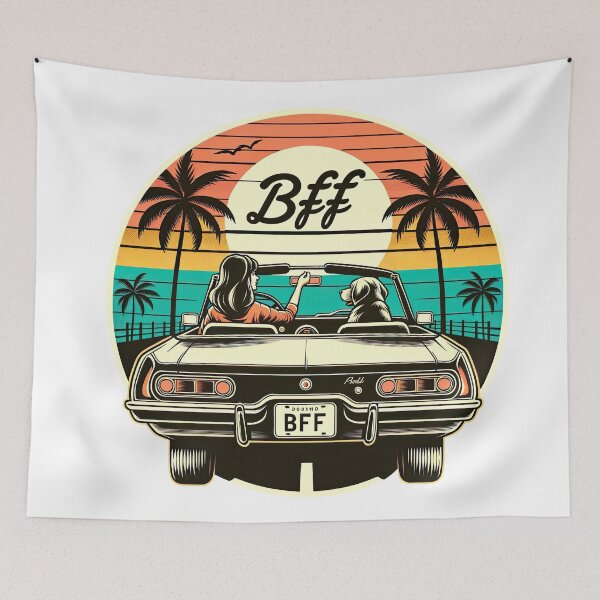 Item preview, BFF Best Friend Forever! dog and girl designed and sold by Arthoughts.