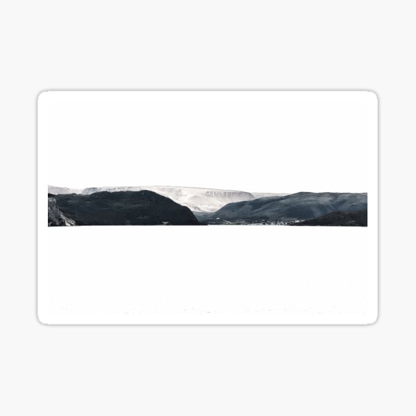 Aperçu de l'œuvre Fjord en noir et blanc créée et vendue par Jason Tompkins.
