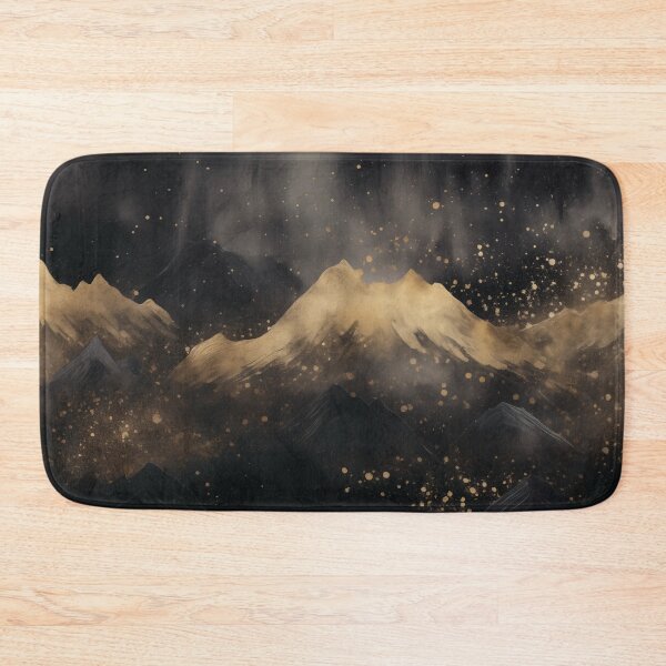 Item preview, Black and Gold Mountains Abstract Painting designed and sold by MA DESIGNS.