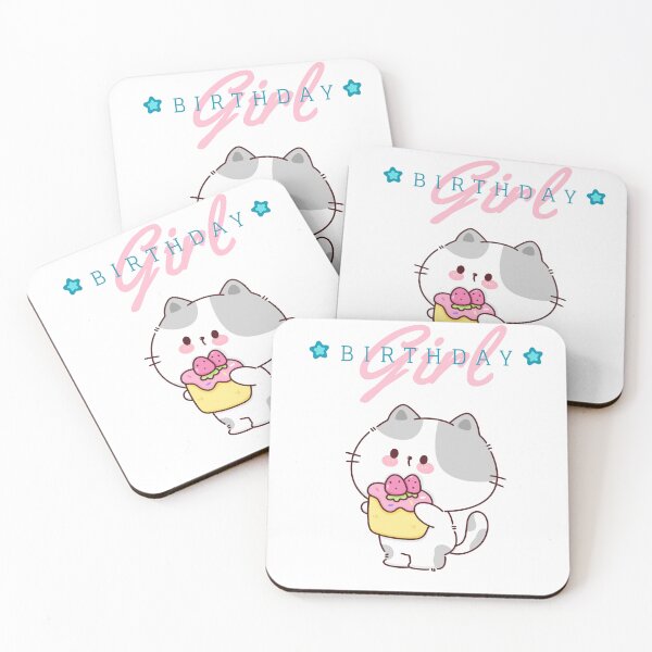 Item preview, Birthday girl cute kawaii cat SWEET designed and sold by Shadyfruit.
