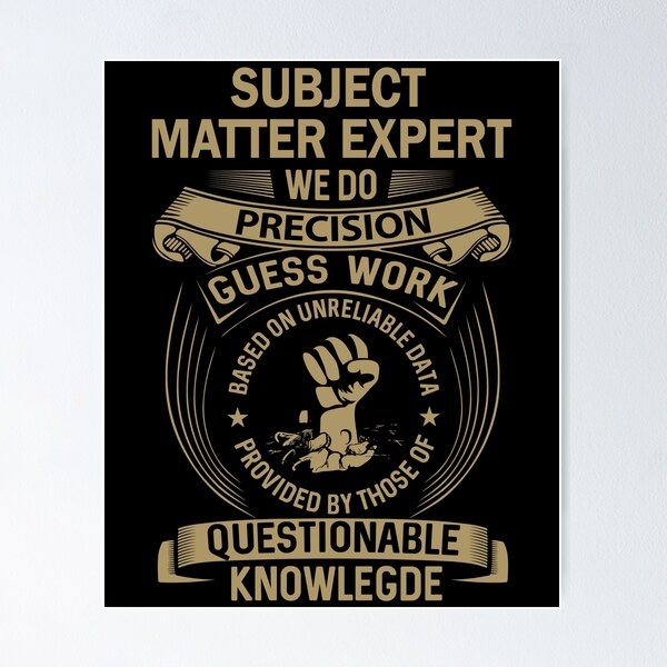 Item preview, Subject Matter Expert designed and sold by mafnasbonot.