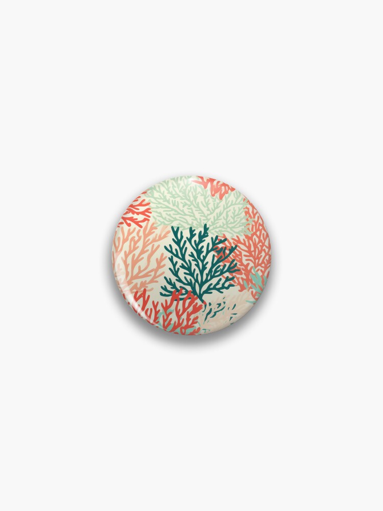 Thumbnail 1 von 3, Button, Coral Reef Pattern designt und verkauft von SideSignal.