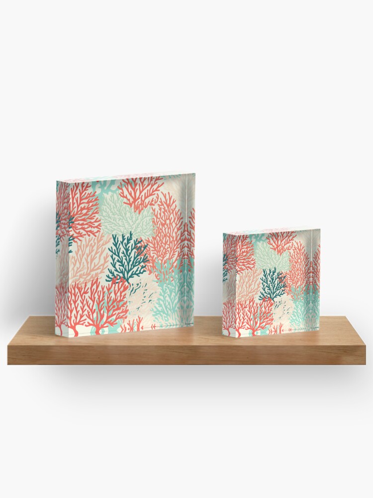 Thumbnail 3 von 5, Acrylblock, Coral Reef Pattern designt und verkauft von SideSignal.