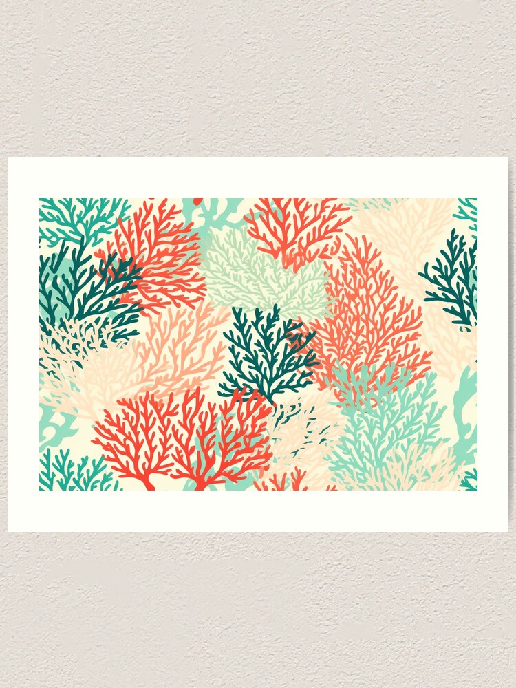 Thumbnail 1 von 3, Kunstdruck, Coral Reef Pattern designt und verkauft von SideSignal.